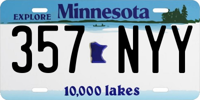MN license plate 357NYY