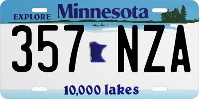 MN license plate 357NZA