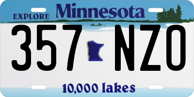 MN license plate 357NZO