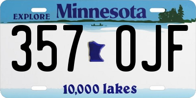 MN license plate 357OJF