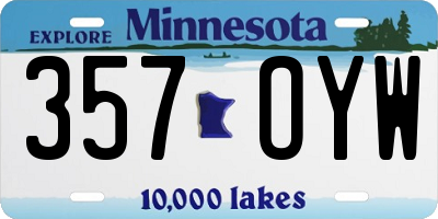 MN license plate 357OYW