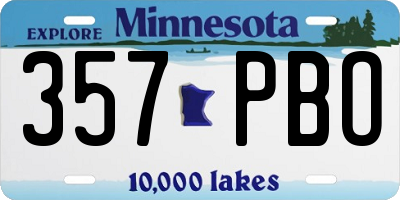 MN license plate 357PBO