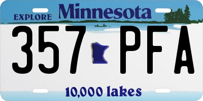 MN license plate 357PFA