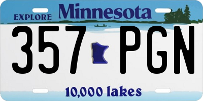 MN license plate 357PGN