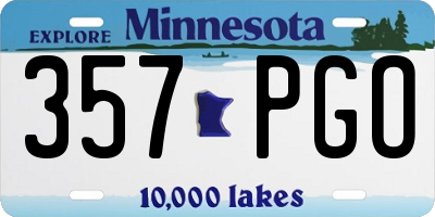 MN license plate 357PGO