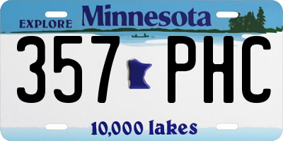 MN license plate 357PHC