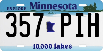 MN license plate 357PIH