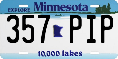 MN license plate 357PIP