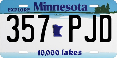 MN license plate 357PJD