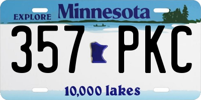 MN license plate 357PKC