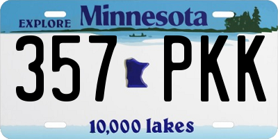 MN license plate 357PKK