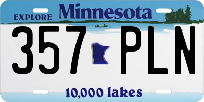 MN license plate 357PLN