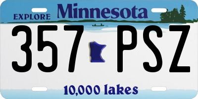 MN license plate 357PSZ
