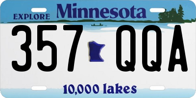MN license plate 357QQA