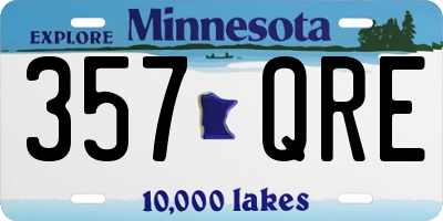 MN license plate 357QRE