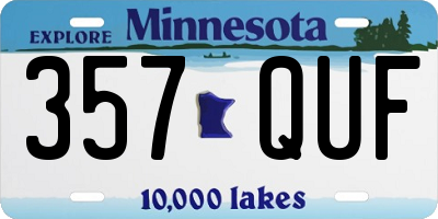 MN license plate 357QUF