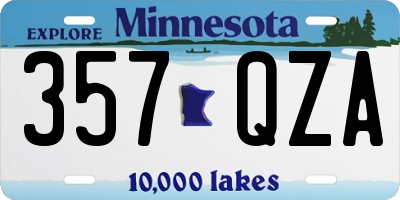 MN license plate 357QZA