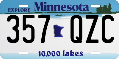 MN license plate 357QZC