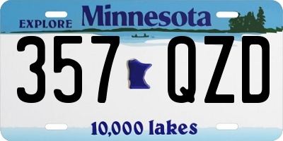 MN license plate 357QZD