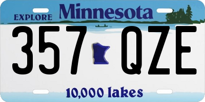 MN license plate 357QZE