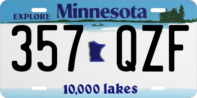 MN license plate 357QZF