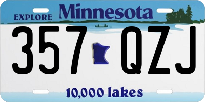 MN license plate 357QZJ