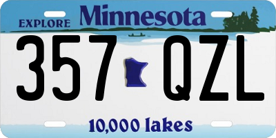 MN license plate 357QZL