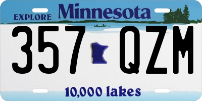 MN license plate 357QZM