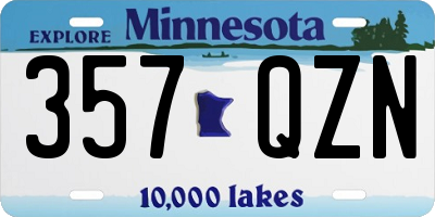 MN license plate 357QZN