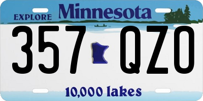 MN license plate 357QZO