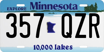 MN license plate 357QZR