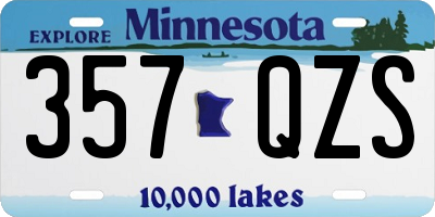 MN license plate 357QZS
