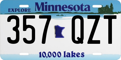 MN license plate 357QZT
