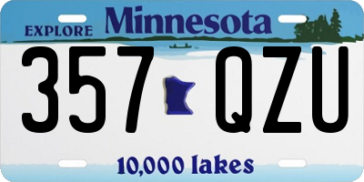 MN license plate 357QZU