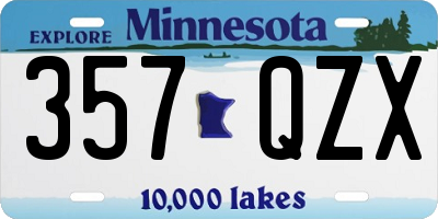 MN license plate 357QZX