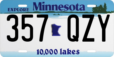 MN license plate 357QZY