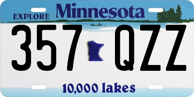 MN license plate 357QZZ