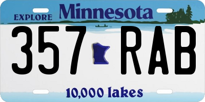 MN license plate 357RAB
