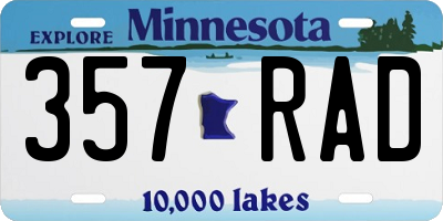 MN license plate 357RAD
