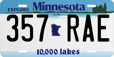 MN license plate 357RAE