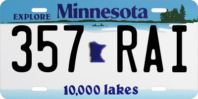 MN license plate 357RAI