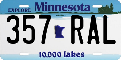 MN license plate 357RAL