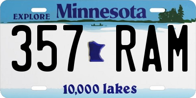 MN license plate 357RAM