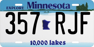 MN license plate 357RJF