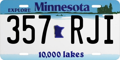 MN license plate 357RJI