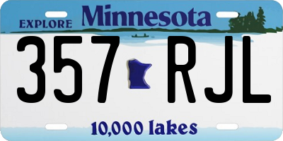 MN license plate 357RJL