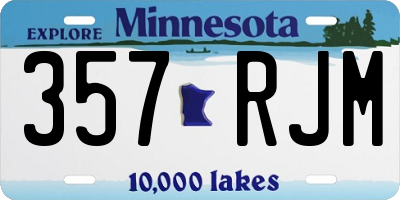 MN license plate 357RJM