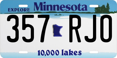 MN license plate 357RJO