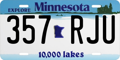 MN license plate 357RJU