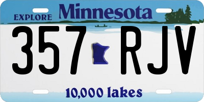 MN license plate 357RJV